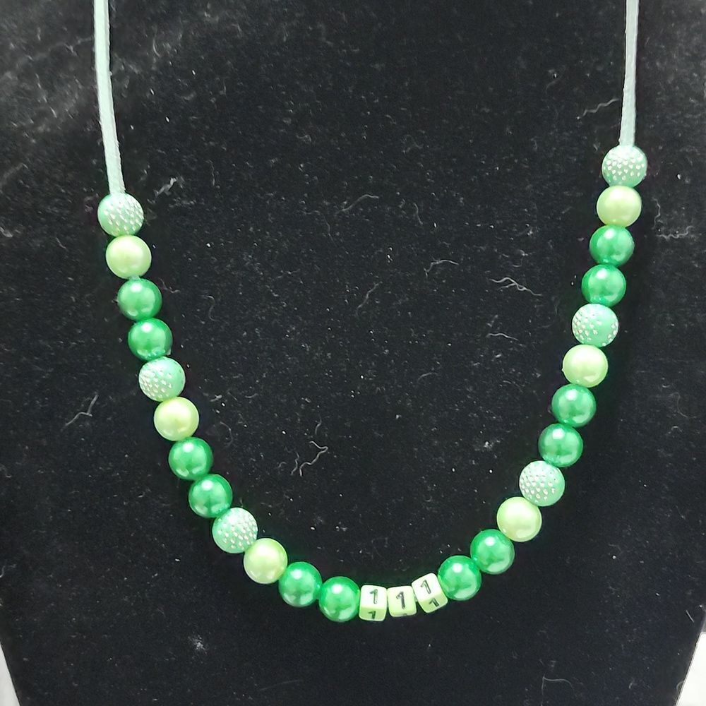 Handmade Emerald Vision angel necklace